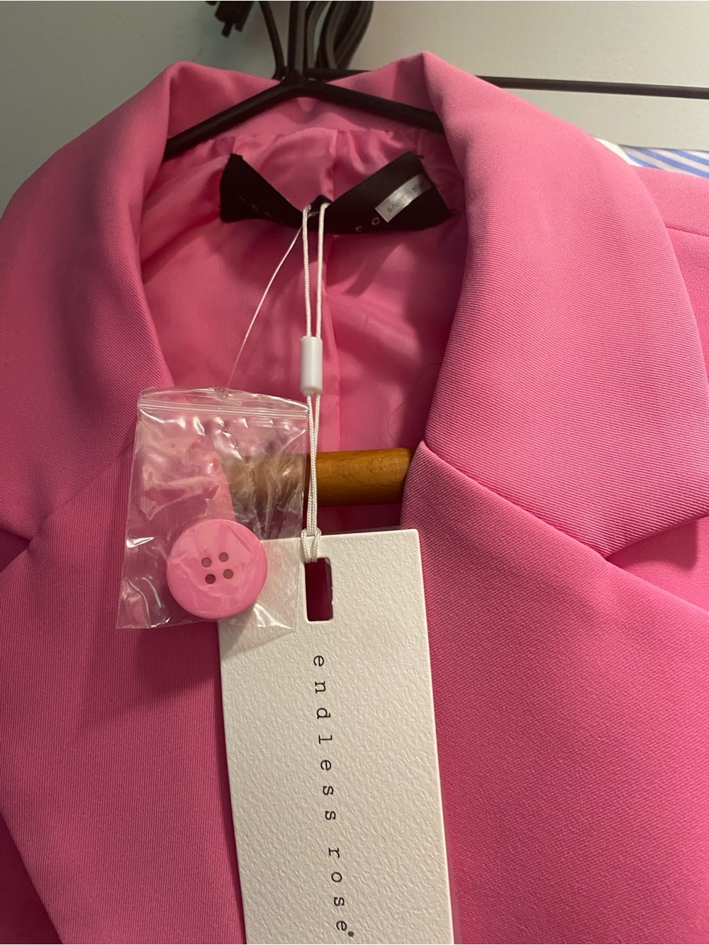 Endless Rose Hot Pink Single-Button Blazer - Picture 5 of 6